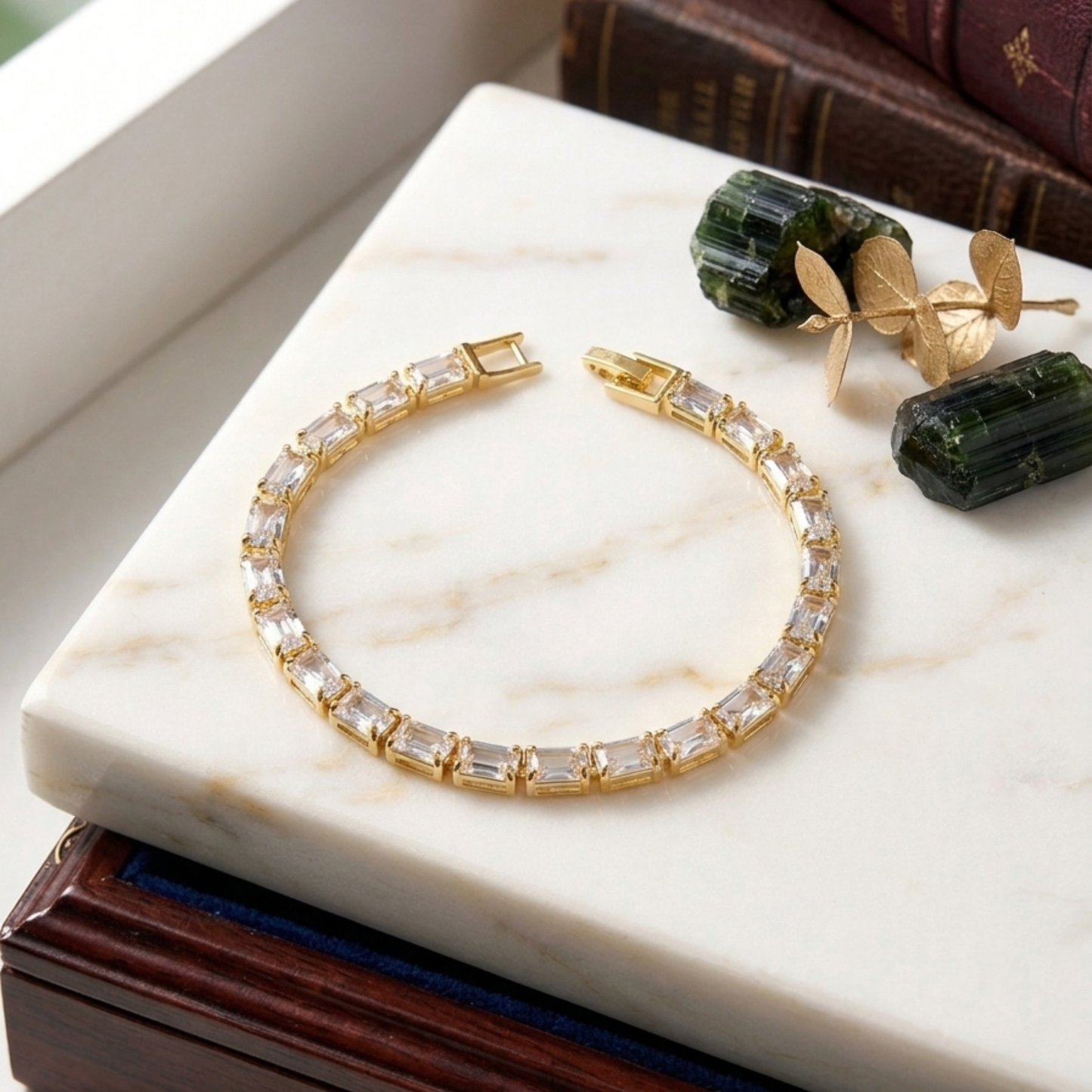 Golden Grace Crystal Bracelet