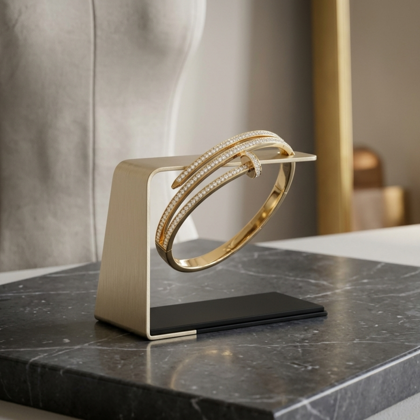 Golden Arc Elegance Bracelet