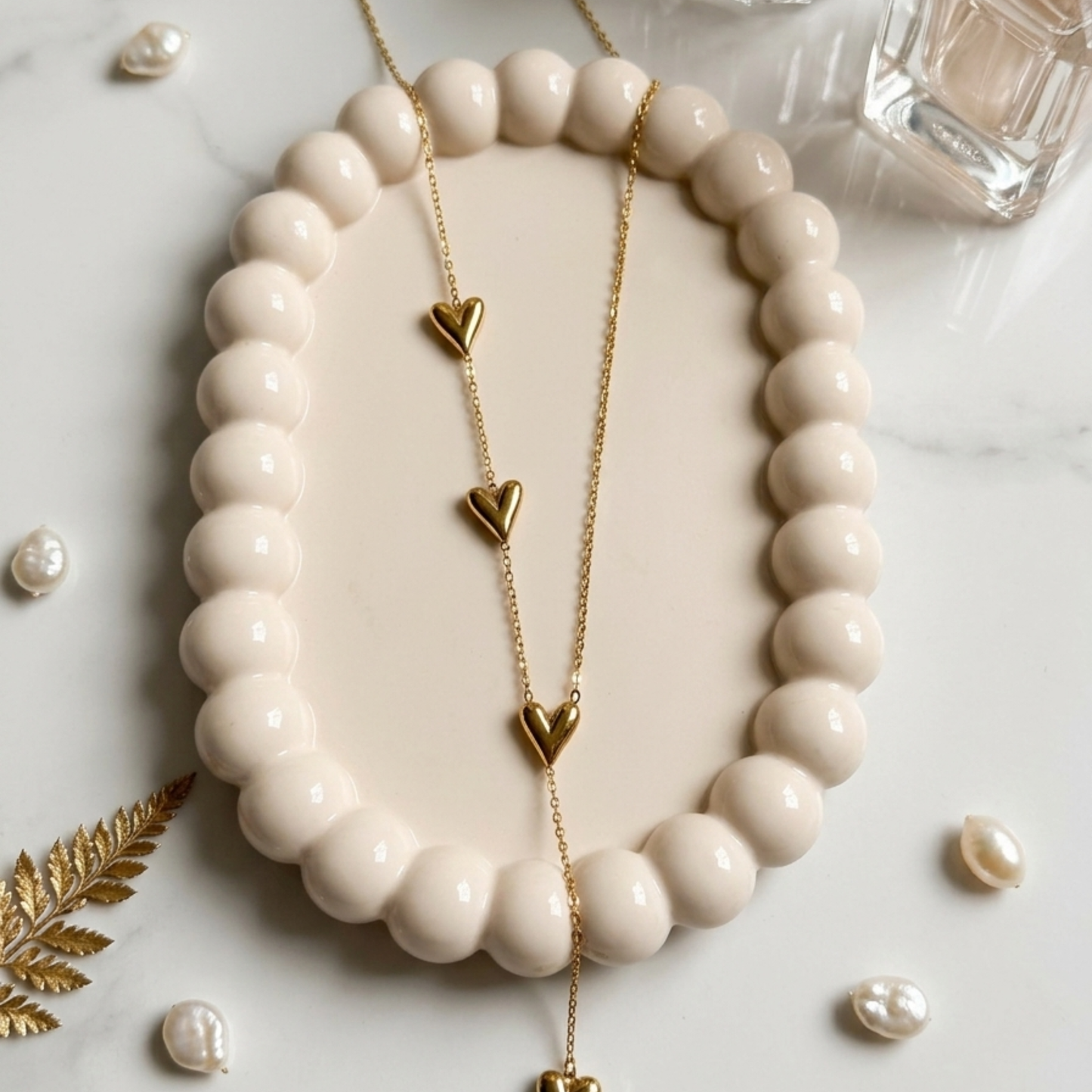 Golden Hearts Drop Pendant