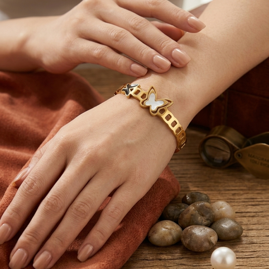 Golden Flutter Charm Bracelet