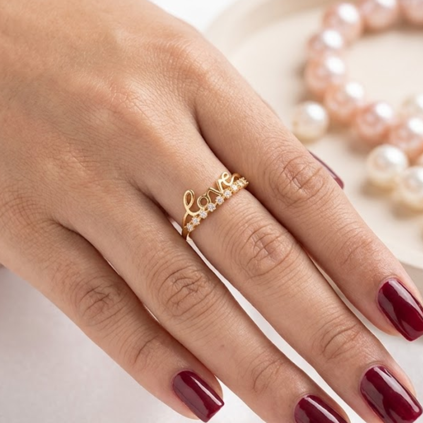 Golden Love Spark Ring