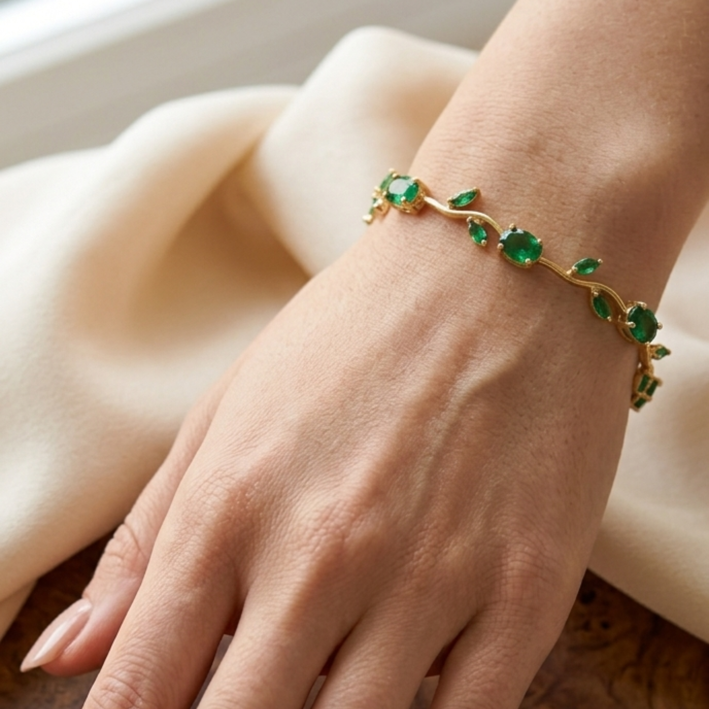Green Tulip Bracelet