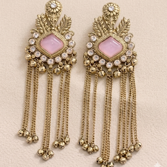 Pink Kashmiri Earrings