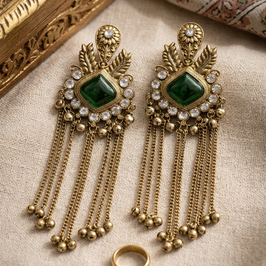 Green kashmiri Earrings