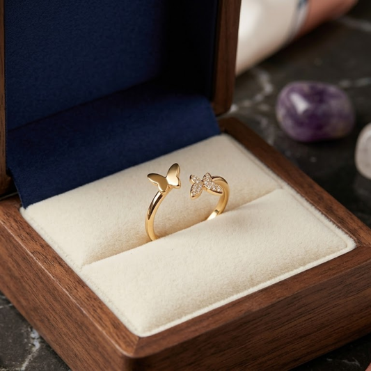 Aurora Butterfly Open Ring