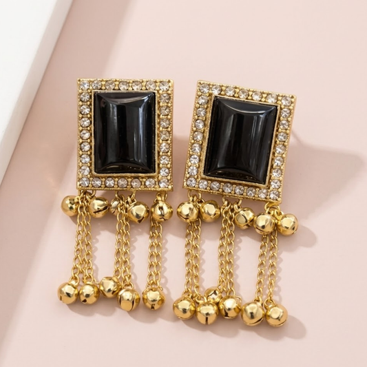 Black Zareen Shab kashmiri Earrings