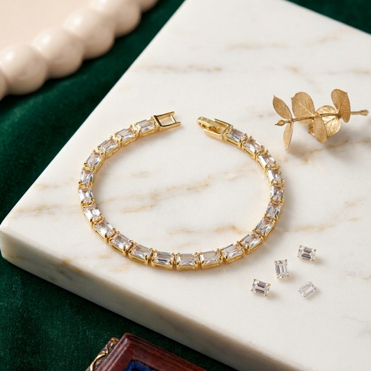 Golden Grace Crystal Bracelet