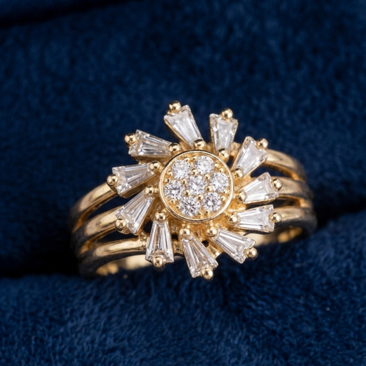 Luxe Floral Spark Ring