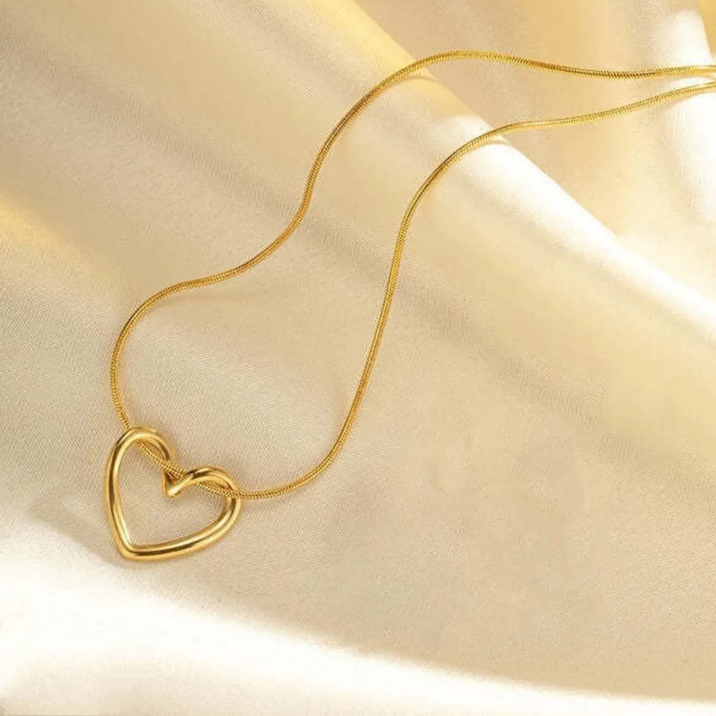 Golden Love Heart Pendant
