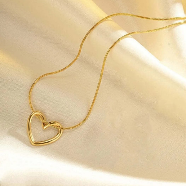 Golden Love Heart Pendant