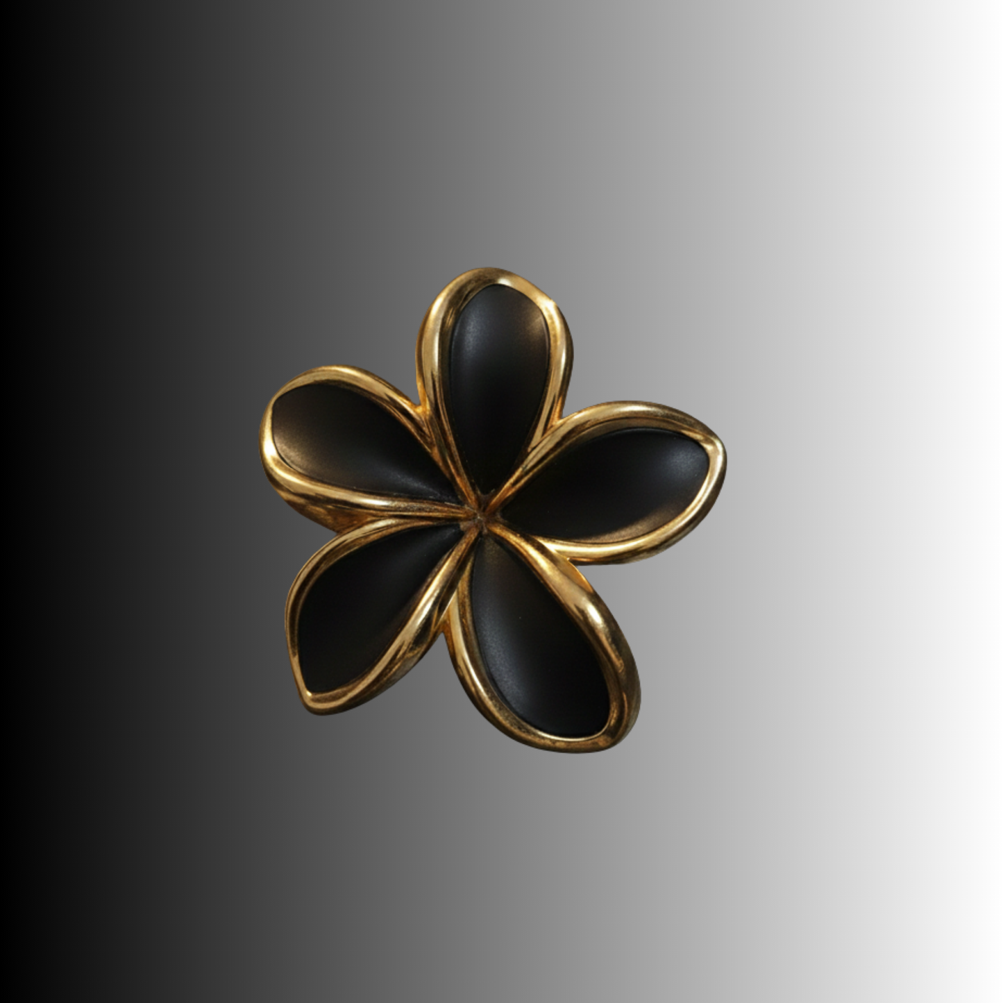 Golden Plumeria Flower Clip