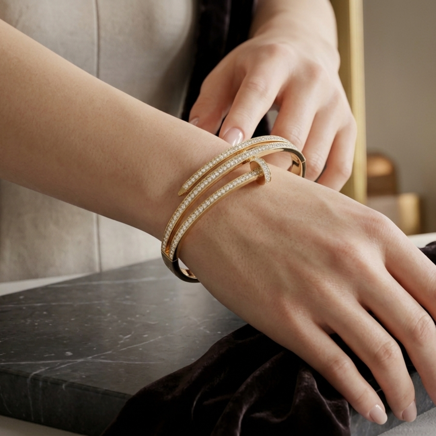 Golden Arc Elegance Bracelet