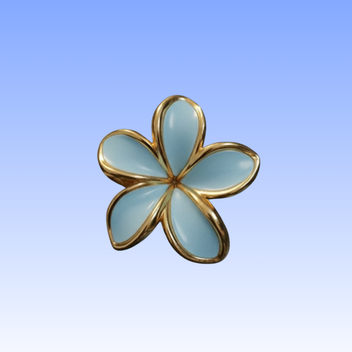 Golden Plumeria Flower Clip