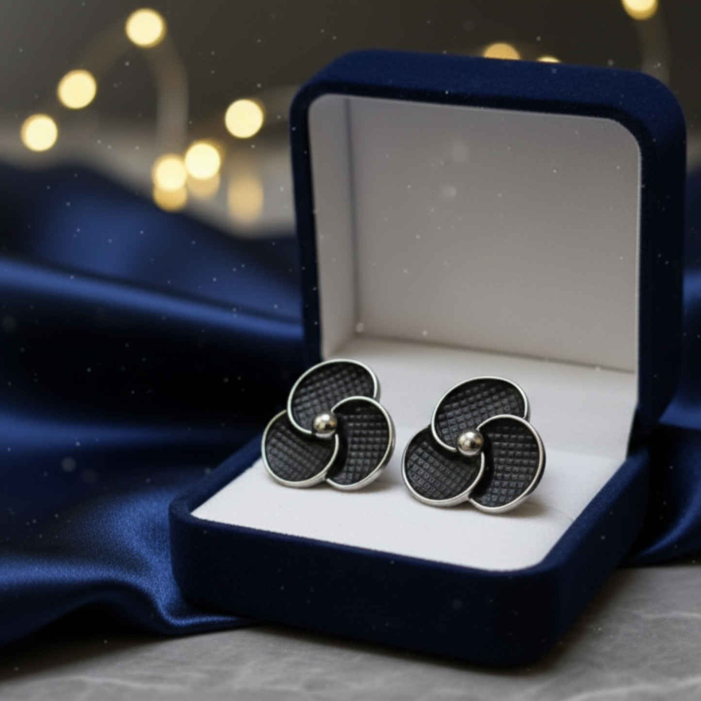 Midnight Petal Earrings