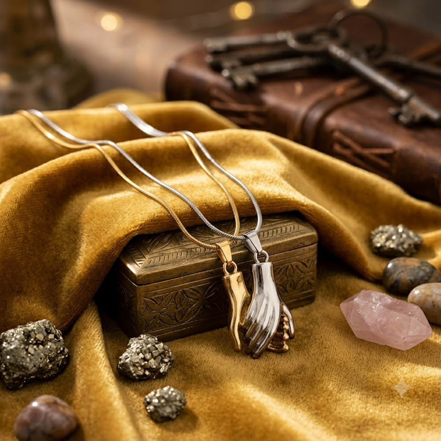 Holding hands Pendent Set