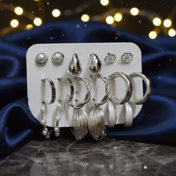 Silver Muse Stud & Hoop Set