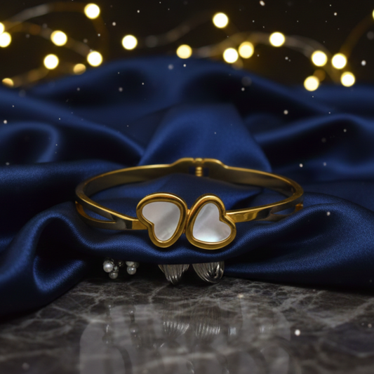 Dual Heart Gold Bracelet