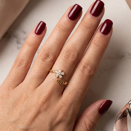 Anti-Tarnish Daisy Crystal Ring