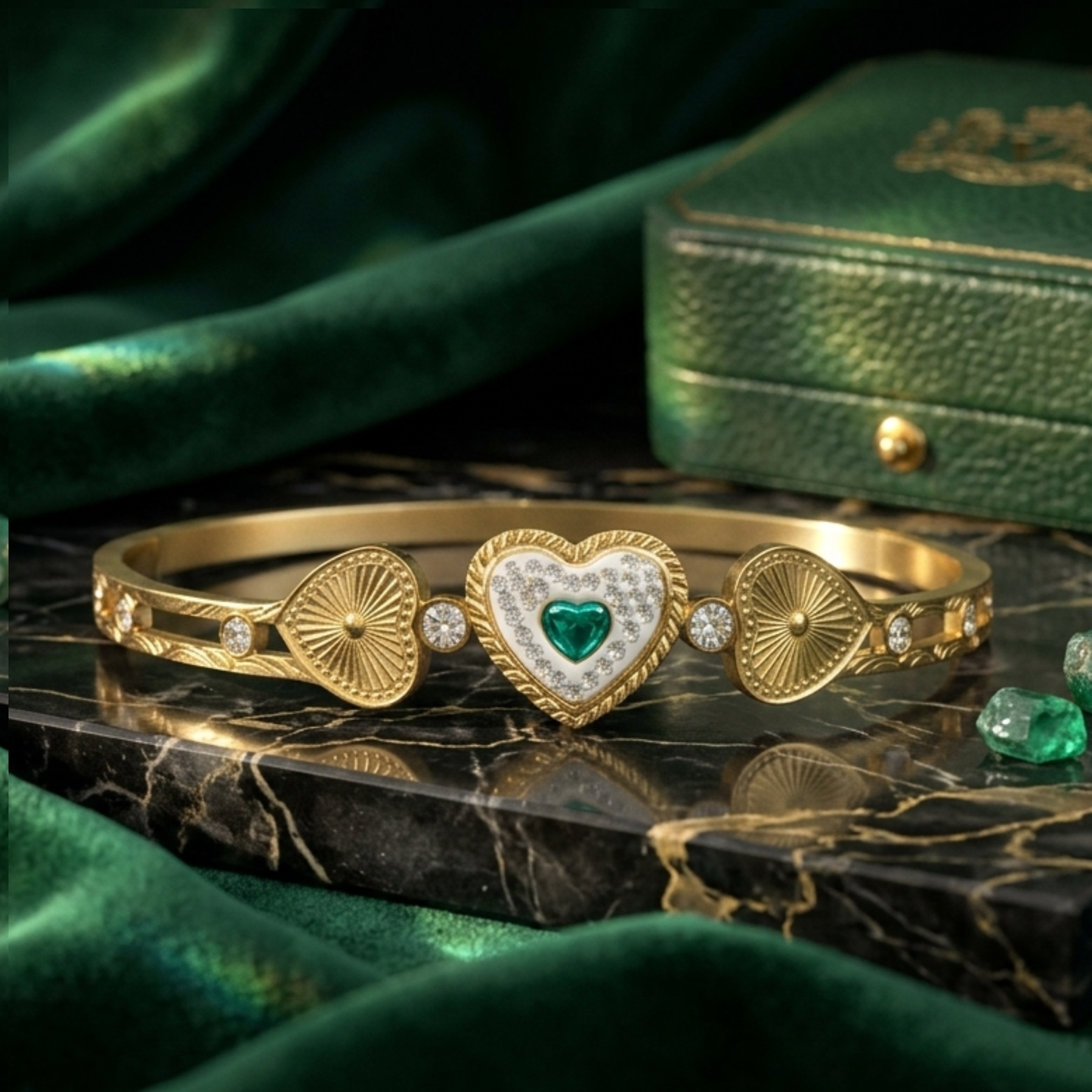 Emerald Heart Radiance Bracelet