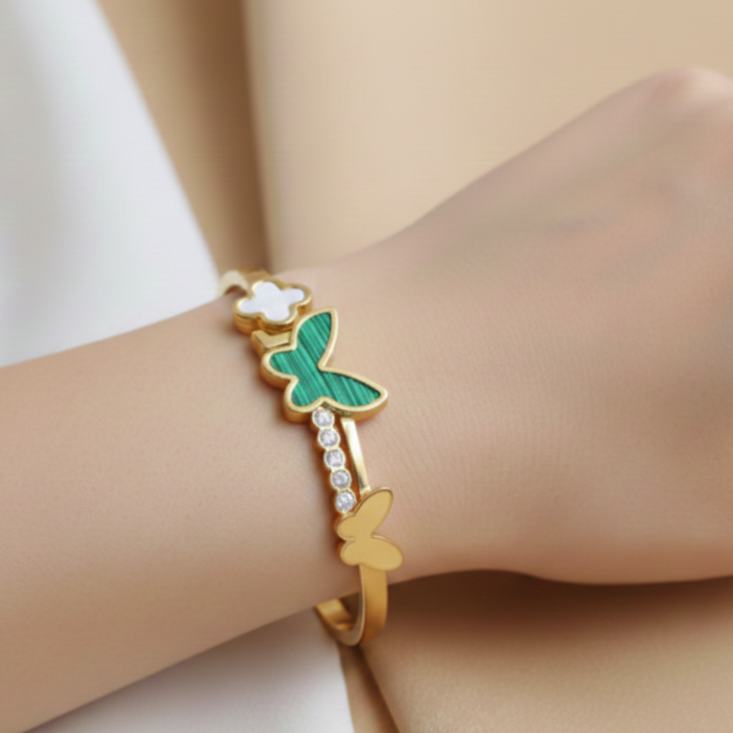 Green Wing Butterfly Bracelet