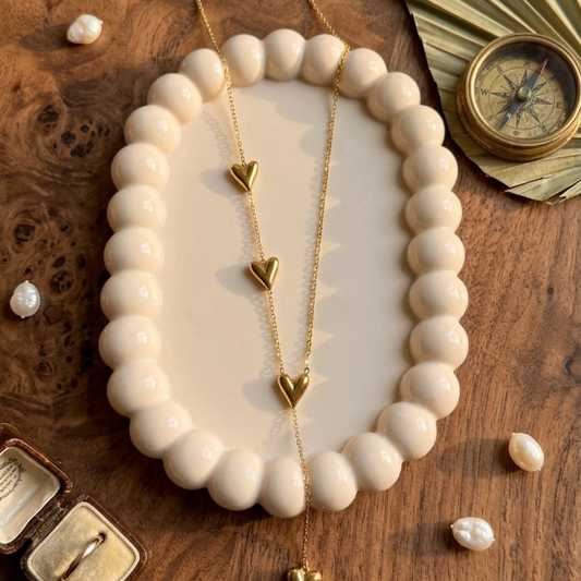 Golden Hearts Drop Pendant