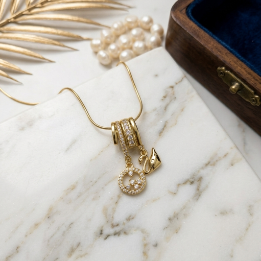 Swan Blossom Pendant