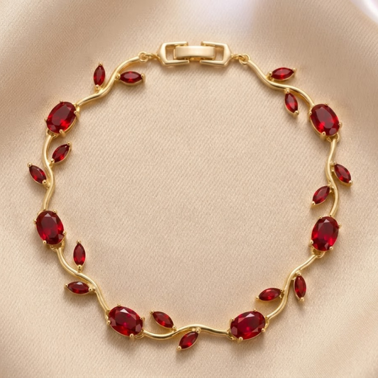 Ruby Bloom Vine Tulip Bracelet