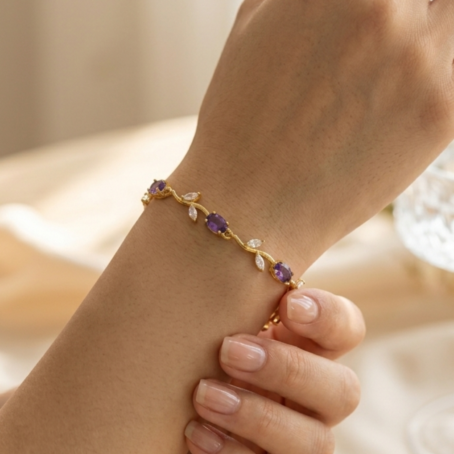 Purple Tulip Bracelet