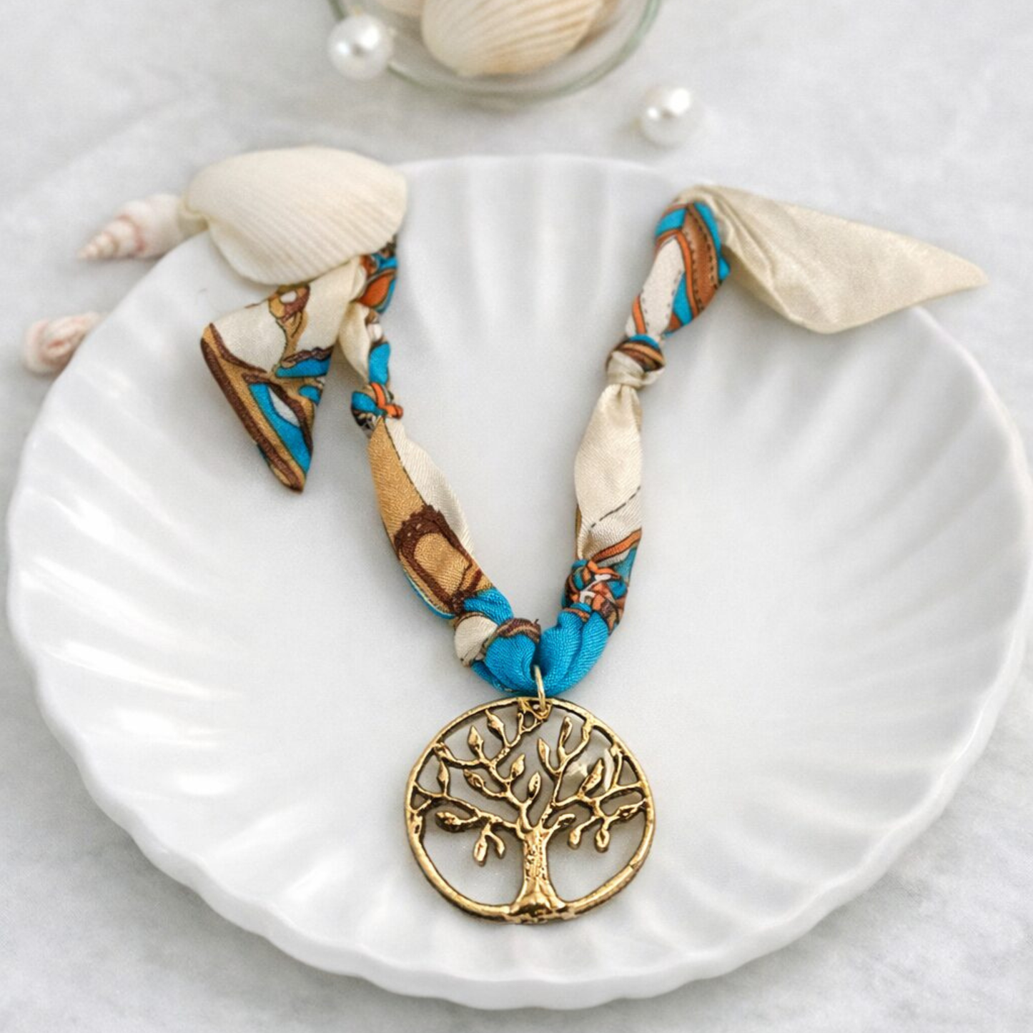 Tree of Life Scarf Necklace
